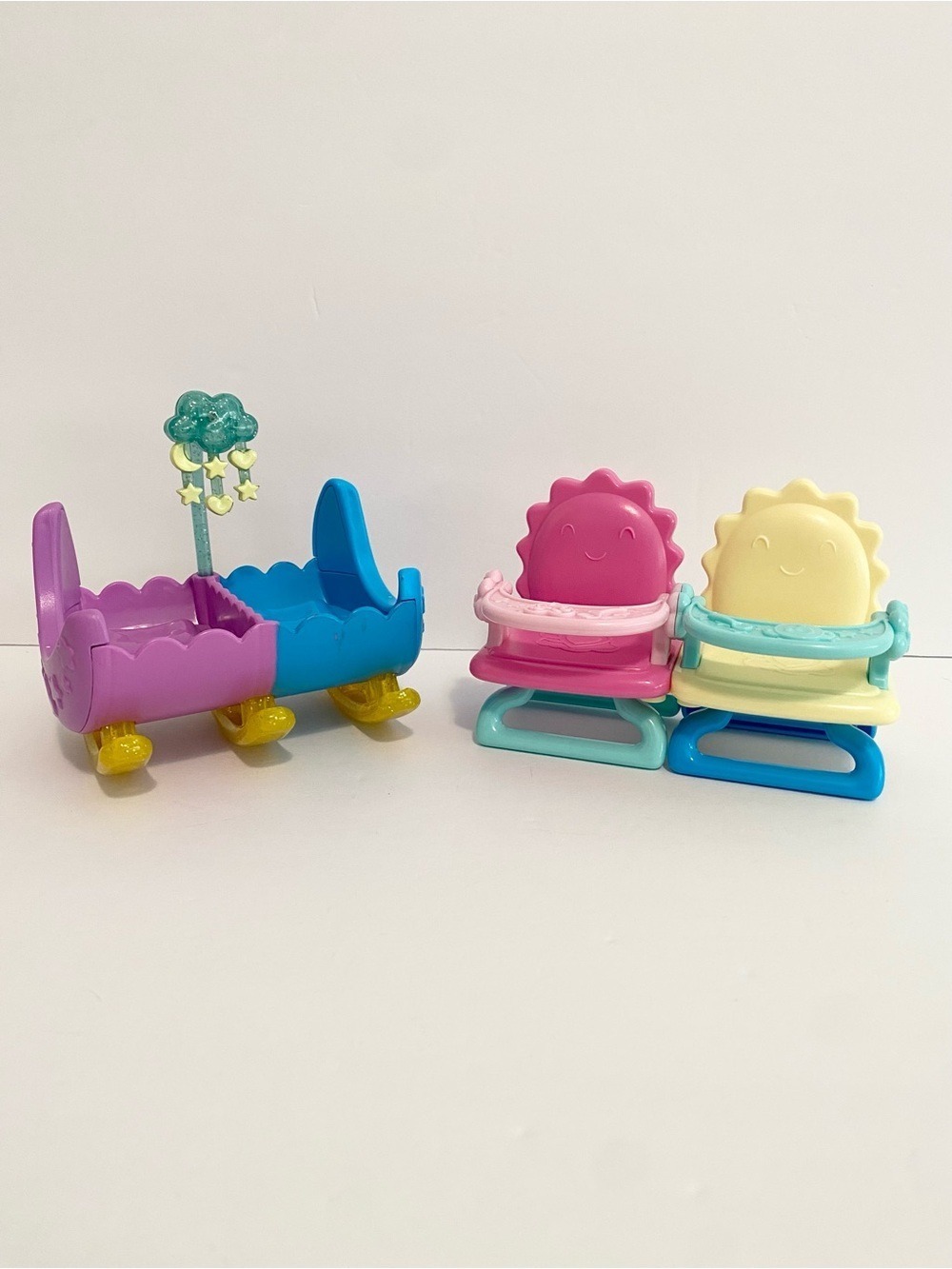 Disney Jr. T.O.T.S. Surprise Babies Nursery Furniture Cradle Bed Highchair Seat